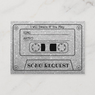 Tarjeta De Recepción Solicitud de canción de boda Inserto de casete de