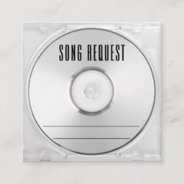 Tarjeta De Recepción Solicitud de canción del Funda de CD de música