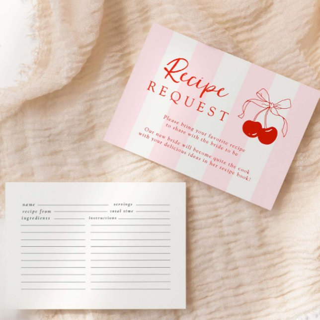 Tarjeta De Recepción Solicitud de ducha de cereza de novia (Subido por el creador)