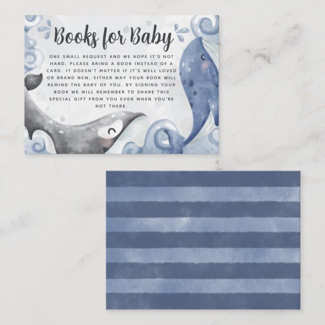 Tarjeta De Recepción Solicitud de inserción de libro de ballenas para b (Anverso / Reverso)