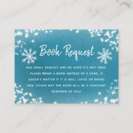 Tarjeta De Recepción Solicitud de libreta azul de Baby Shower de invier