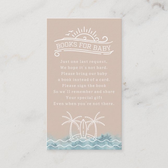 Tarjeta De Recepción Solicitud de libro a bordo Baby Shower rosa (Anverso)