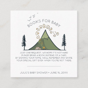 Tarjeta De Recepción Solicitud de libro   Adventure Start Baby Shower I