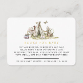 Tarjeta De Recepción Solicitud de libro | Animales para bebés forestale