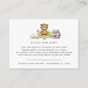 Tarjeta De Recepción Solicitud de libro   Animales para bebés forestale