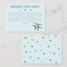 Tarjeta De Recepción Solicitud de libro azul de Baby Shower Teddy Bear