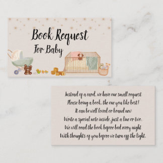 Tarjeta De Recepción Solicitud de libro, Baby Shower