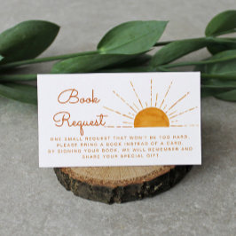 Tarjeta De Recepción Solicitud de libro Baby Shower amarillo