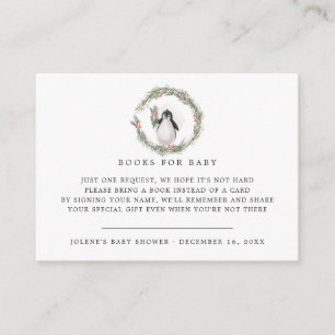 Tarjeta De Recepción Solicitud de Libro   Baby Shower Amigos de Inviern