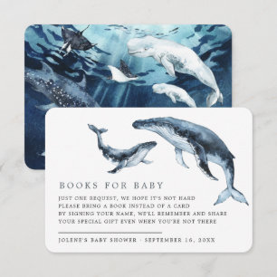 Tarjeta De Recepción Solicitud de Libro Baby Shower Bajo el Mar Oceán