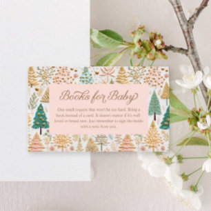 Tarjeta De Recepción Solicitud de libro Baby Shower de Chica rosa inver