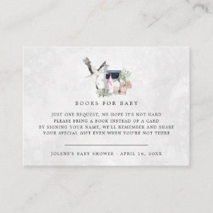 Tarjeta De Recepción Solicitud de libro   Baby Shower de entrega de alm