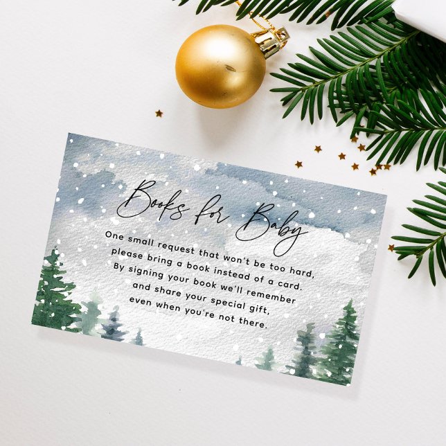 Tarjeta De Recepción Solicitud de libro Baby Shower de invierno de Snow (Subido por el creador)