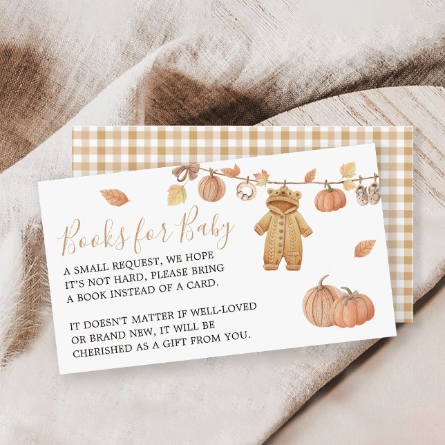 Tarjeta De Recepción Solicitud de libro Baby Shower de la Rústica Caída (Subido por el creador)