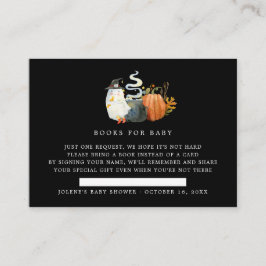 Tarjeta De Recepción Solicitud de Libro | Baby Shower Fantasma de Hallo
