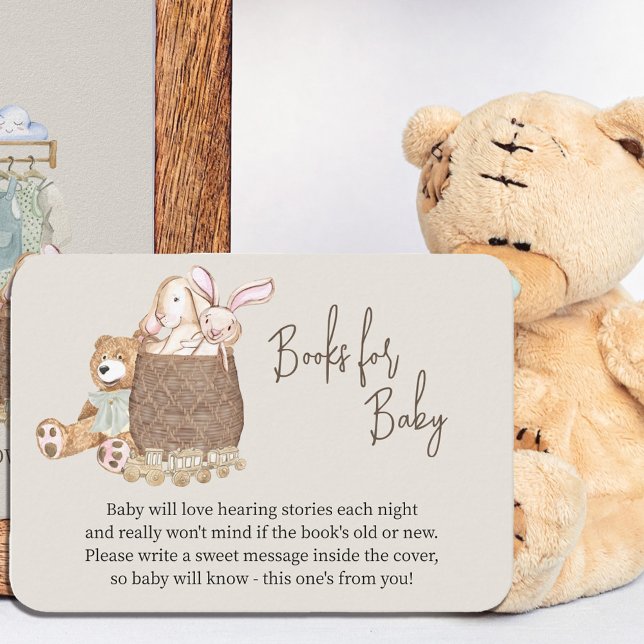 Tarjeta De Recepción Solicitud de libro Baby Shower Neutral Boho Nurser (Subido por el creador)