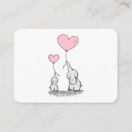 Tarjeta De Recepción Solicitud de libro Baby Shower rosa, elefante blan