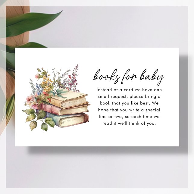 Tarjeta De Recepción Solicitud de libro | Baby Shower temática del libr (Subido por el creador)
