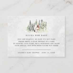 Tarjeta De Recepción Solicitud de libro Bebé ardilla del bosque fores
