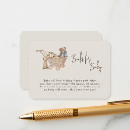Tarjeta De Recepción Solicitud de libro Boho Neutral juguetes para bebé