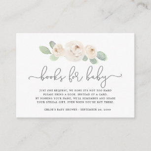 Tarjeta De Recepción Solicitud de libro botánico de la Rosa Blanca Baby