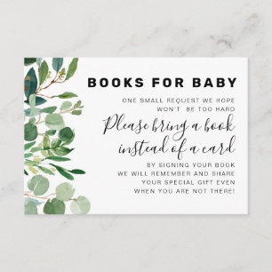 Tarjeta De Recepción Solicitud De Libro Botánico De Verdor Para Baby Sh