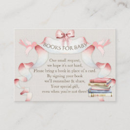 Tarjeta De Recepción Solicitud de libro Colgador de ropa Niña Rosa Marf