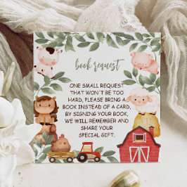 Tarjeta De Recepción Solicitud de libro de acuarela de animales de Barn