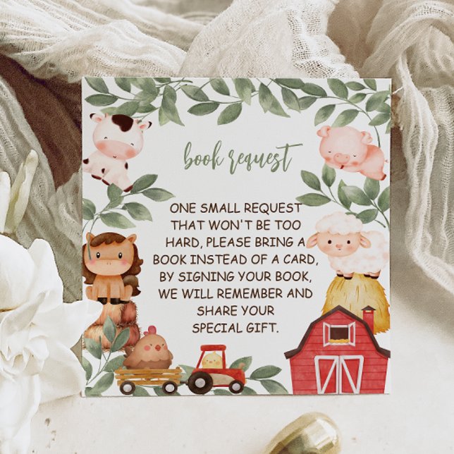 Tarjeta De Recepción Solicitud de libro de acuarela de animales de Barn (Subido por el creador)