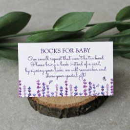 Tarjeta De Recepción Solicitud de libro de acuarela de lavanda y maripo