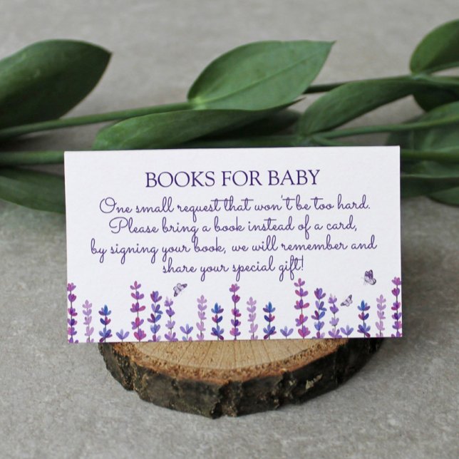 Tarjeta De Recepción Solicitud de libro de acuarela de lavanda y maripo (Subido por el creador)