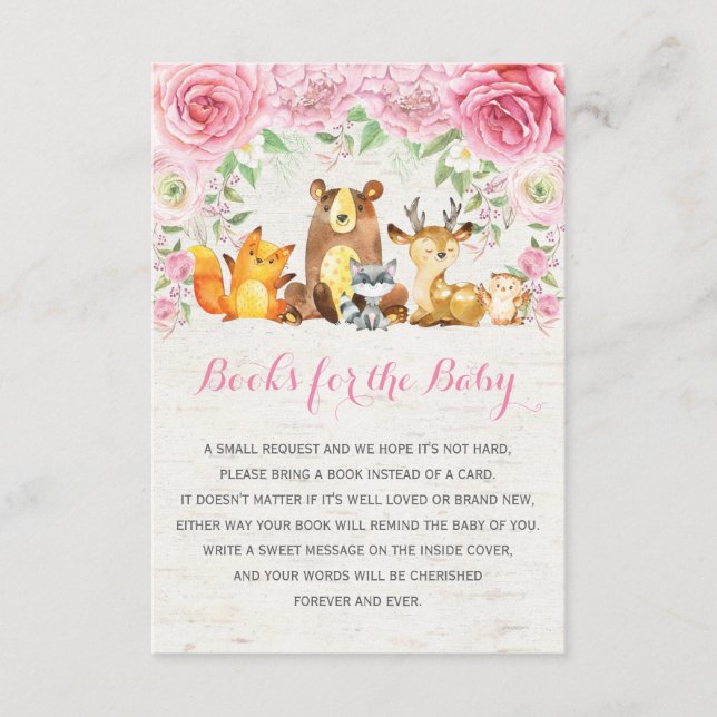 Tarjeta De Recepción Solicitud de libro de animales de bosque de bosque (Anverso)