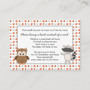 Tarjeta De Recepción Solicitud de libro de animales de Woodland / inser