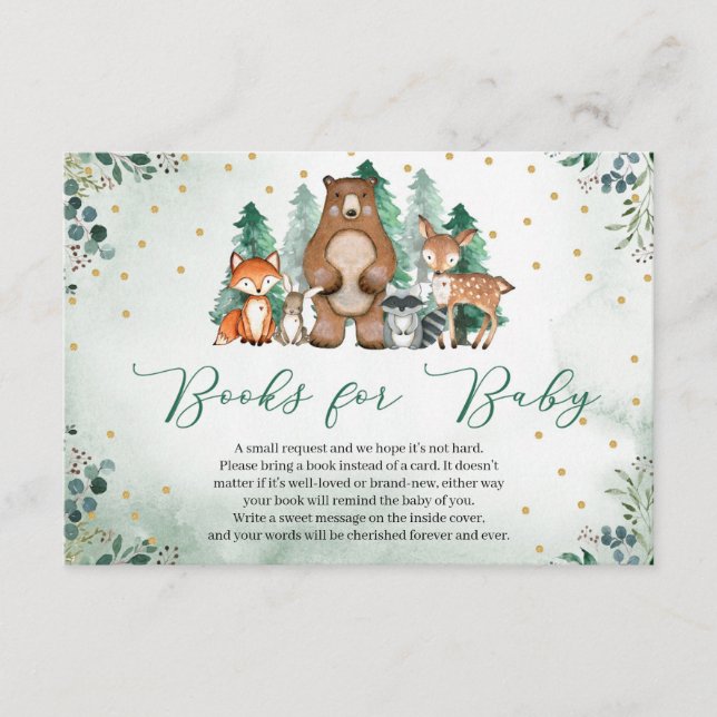 Tarjeta De Recepción Solicitud de libro de animales forestales de bosqu (Anverso)