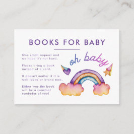 Tarjeta De Recepción Solicitud de libro de arcoiris Baby Shower