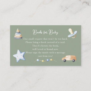 Tarjeta De Recepción Solicitud de libro de Baby Shower Adventure Boy Ba
