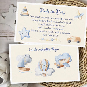 Tarjeta De Recepción Solicitud de libro de Baby Shower Adventure Boy Ba