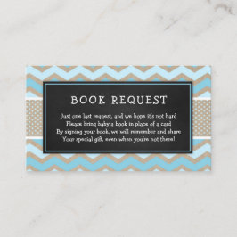 Tarjeta De Recepción Solicitud de libro de Baby Shower azul ruso 3656