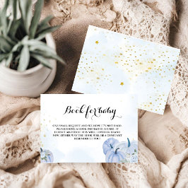 Tarjeta De Recepción Solicitud de libro de Baby Shower Blue Fall Pumpki