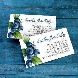 Tarjeta De Recepción Solicitud de libro de Baby Shower Blueberry