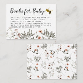 Tarjeta De Recepción Solicitud de libro de Baby Shower Bumble Bee