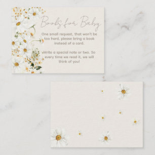 Tarjeta De Recepción Solicitud de libro de Baby Shower Daisy Boho Wildf