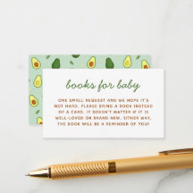 Solicitud de libro de Baby Shower de aguacate Holy