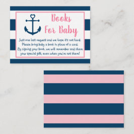 Tarjeta De Recepción Solicitud de libro de Baby Shower de Ancla Náutica