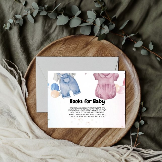 Tarjeta De Recepción Solicitud de libro de Baby Shower de Baby Clothesl (Subido por el creador)