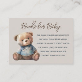 Tarjeta De Recepción Solicitud de libro de Baby Shower de Bear Boy
