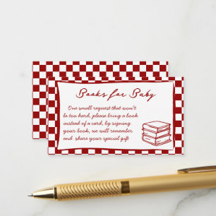 Tarjeta De Recepción Solicitud de libro de baby shower de bebé q con cu