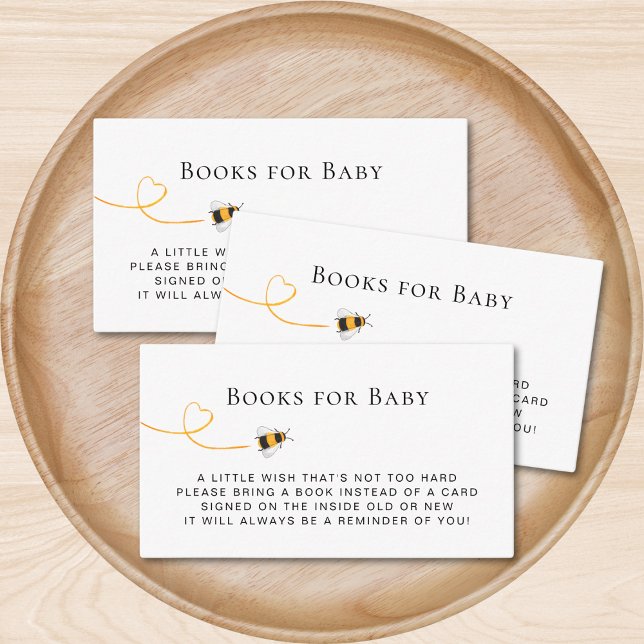 Tarjeta De Recepción Solicitud de libro de Baby Shower de Bee (Subido por el creador)