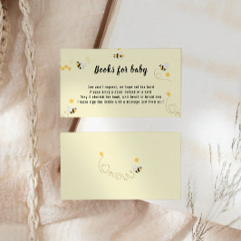 Tarjeta De Recepción Solicitud de libro de Baby Shower de Bee Honey