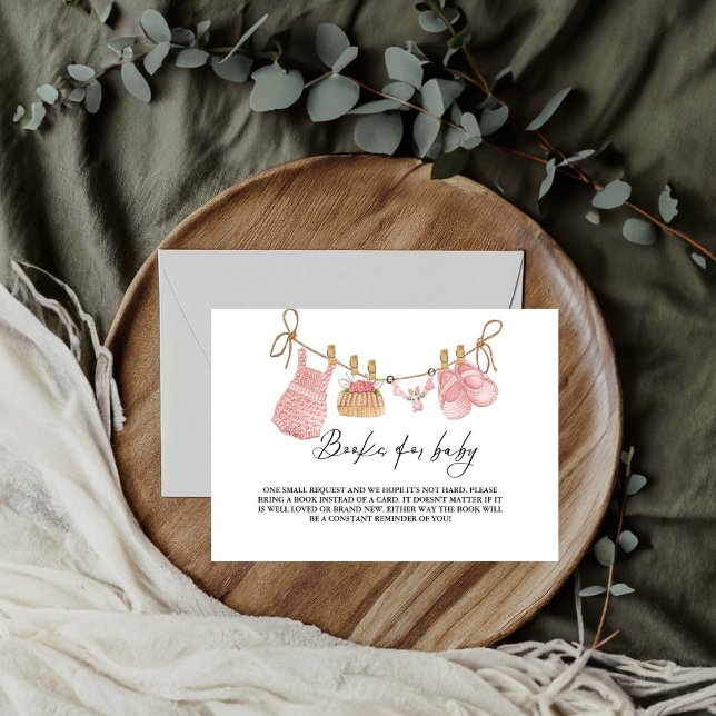 Tarjeta De Recepción Solicitud de libro de Baby Shower de Boho Baby Clo (Subido por el creador)